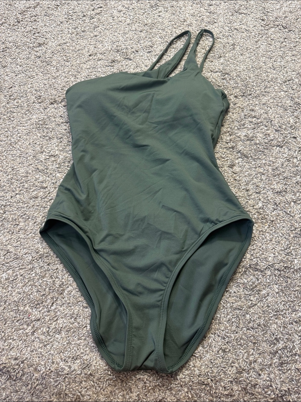 Becca Fine Line One Shoulder Swimsuit One Piece Green